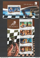 Tg534 2014 Togo Sport Chess Champions Les Echecs Carlsen Kasparov Kb+Bl Mnh - Chess