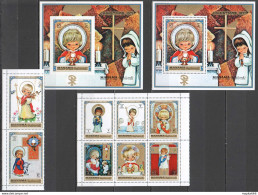 Ar091 Imperf,Perf 1971 Manama Art Christmas #609-16+2Bl Michel 22,5 Euro Mnh - Otros & Sin Clasificación