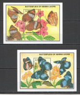 B0576 Sierra Leone Butterflies Of Sierra Leone Flora & Fauna 2Bl Mnh - Butterflies