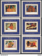 Ar061 1972 Manama Art Paintings By Gauguin Nudes #875-80 Michel 24 Euro 6Bl Mnh - Otros & Sin Clasificación