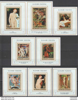 Ar038 1971 Ajman Erotic Art Allegory Painting #826-33 Michel 32 Euro 8Bl Mnh - Otros & Sin Clasificación