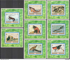 Ar059 1971 Manama Fishes Marine Life Art Philatokyo Michel #456-63 40 Eu 8Bl Mnh - Marine Life