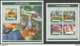 Hm0323 2018 Djibouti Mushrooms Butterflies Frogs Flora Nature #2159-2+Bl1135 Mnh - Papillons