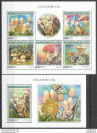 Hm0771 2018 Guinea-Bissau Mushrooms Butterflies Frogs Nature #10293-7+Bl1771 Mnh - Papillons