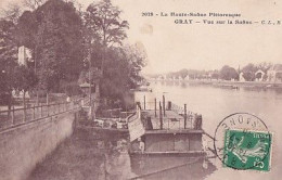 GRAY                    VUE SUR LA SAONE                  BATEAU LAVOIR - Gray