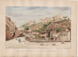 Thiers 63 Aquarelle Tirée Du Recueil De Croquis. Septembre 1873 - Wasserfarben