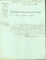 LAS Lettre Autographe Signature Marie Louis Henri D'Escorches De Sainte-Croix Préfet Drôme Diplomate Haut Fonctionnaire - Político Y Militar