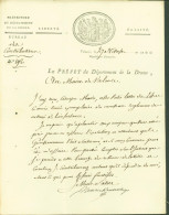 LAS Lettre Autographe Signature Marie Louis Henri D'Escorches De Sainte-Croix Préfet Drôme Diplomate Haut Fonctionnaire - Politicians  & Military