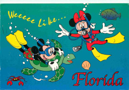 Disney - Mickey - Minnie - Florida - Tortue - Plongée - CPM - Voir Scans Recto-Verso - Autres & Non Classés