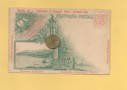 P3543 Campania SORRENTO 1895 Commemmorativa Ricordo 3° Centenario Tasso Non Viaggiata - Autres & Non Classés