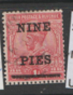 India  1922  SG  192  NINE PIES  Surcharge Fine Used - 1911-35  George V