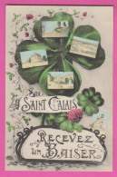 D72 - DE SAINT CALAIS RECEVEZ UN BAISER - Vue Dans Chaque Feuille Du Trèfle - Fleurs - Carte Fantaisie  - Saint Calais