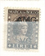 MARCA DA BOLLO REVENUE - TRIESTE AMG VG - LIRE 1 - Fiscales