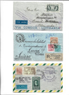 BRAZIL BRASIL - POSTAL HISTORY LOT - CENSORED AIRMAIL - Other & Unclassified