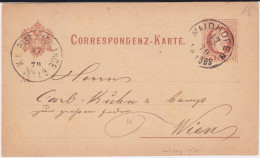 Österreich Austria Bahnpost KK Post Ambulance Waidhofen Ybbs N Wien Ganzsache W P 25 1879 - Postkarten