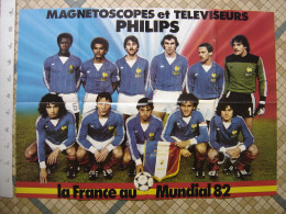 Affiche PHILIPS Coupe Du Monde FOOTBALL ESPAGNE 1982 FRANCE Platini Rocheteau - Other & Unclassified