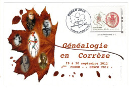 Carte Maximum Corrèze Brive GENCO 2012 Forum Généalogie Montimbramoi Feuille D'arbre - 2010-2019