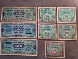 Lot 8 Billets Francs 1944 - Zonder Classificatie