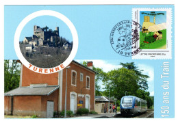 Carte Maximum Corrèze Turenne 150e Anniversaire Du Train 2012 Montimbramoi - 2010-2019