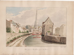 Harfleur 76. Aquarelle Tirée D'un Recueil De Croquis D'après Nature. Août 1876 - Watercolours