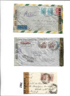 BRAZIL BRASIL - POSTAL HISTORY LOT - CENSORED AIRMAIL - Sonstige & Ohne Zuordnung