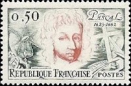 France - Yvert & Tellier N°1344 - Tricentenaire De La Mort De Blaise Pascal - Neuf** NMH - Cote Catalogue 0,60€ - Neufs