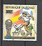 TIMBRE OBLITERE DU TCHAD SURCHARGE EN 1987 N° MICHEL 1148 RARE - Tchad (1960-...)