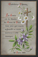 Image Religieuse  De 1886 (9x14cm) Souvenir (sur Support Genre Acétate)  - Godsdienst & Esoterisme