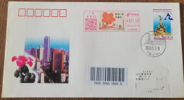 China Cover "Kapok" (Guangzhou Shuqian Road) Colored Postage Machine Stamped First Day Actual Delivery Seal - Briefe