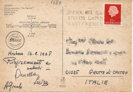 Philatelic Postcard With Stamps Sent From HOLLAND To ITALY - Lettres & Documents