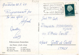 Philatelic Postcard With Stamps Sent From HOLLAND To ITALY - Covers & Documents