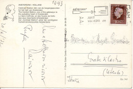 Philatelic Postcard With Stamps Sent From HOLLAND To ITALY - Brieven En Documenten