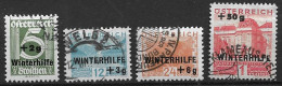 Österreich 1933: ANK 563- 566 O, Serie Winterhilfe 1 (100.-) - Gebruikt
