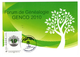 Carte Maximum Corrèze Brive GENCO 2010 Forum Généalogie Montimbramoi Feuille D'arbre - 2010-2019