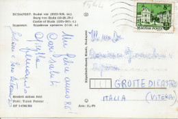 Philatelic Postcard With Stamps Sent From HUNGARY To ITALY - Brieven En Documenten