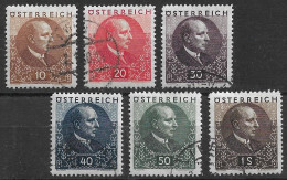 Österreich 1930: ANK 512- 517 O, Serie Wilhelm Miklas (210.-) - Oblitérés