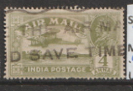 India  1929   SG  222a  4a  Air Mail  Wmk To Left    Fine Used - 1911-35 Roi Georges V