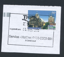 BRD / Bund Erfurt THPS Privatpost 50 C. Mariendom + Severi-Kirche Zustellungsstempel - Private & Local Mails