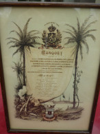 Superbe Menu/ Litho En Hommage Des Nominés De L'Ordre De La Couronne - Banquet Du 24 Novembre 1898 ... Décorum Africain - Menu