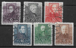 Österreich 1931: ANK 524- 529 O, Serie Österreichische Dichter (300.-) - Gebruikt