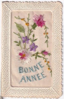 BONNE FETE             FLEURS          CARTE BRODEE - Brodées