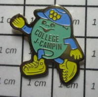 217 Pin's Pins / Beau Et Rare / ADMINISTRATIONS / COLLEGE J CAMPIN M&M'S VERT AVEC CASQUETTE - Administration