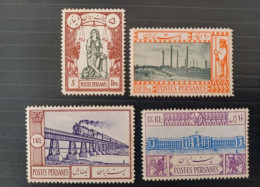 IRAN PERSIA ایران SHUTTERS SHUTTERS 1935 RAILWAY BRIDGE POST OFFICE CUSTOMS BUILDING CAT SCOTT No. 786-787-793-794 MNH - Iran