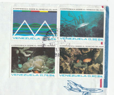 FISH 1974 Venezuela  COVER Multi Stamps  Air Mail To GB Aviation - Fische