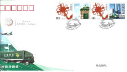 CHINE. Superbe Enveloppe Commémorative De 2008. Camion/Camionette/Liaison Postale Avec Taïwan. - Trucks