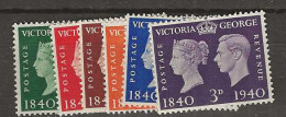 1940 MNH Great Britain Mi 215-20 Postfris** - Ungebraucht