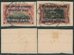 Ruanda-Urundi - N°32/33 Sur Fragment Obl Double Cercle "Tabora" - Used Stamps