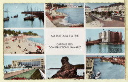 25583 / SAINT-NAZAIRE Loire-Atlantique CAPITALE CONSTRUCTIONS NAVALES Avenue Hotel Ville Bassins Multivues 1960 CAP 1823 - Saint Nazaire