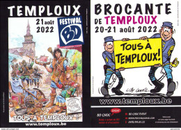 FLYER Salon BD TEMPLOUX 2022 Avec LAMBIL Tuniques Bleues Et VIGNAUX Thorgal - Other & Unclassified