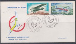 Tchad FDC 1967 PA 37 PA 40 Avions Air Tchad - Tchad (1960-...)